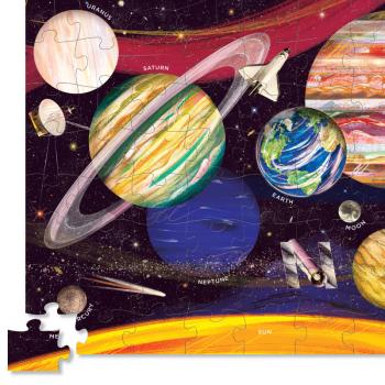 Puzzle: Sonnensystem - 72 Teile in einer runden Box von CROCODILE CREEK